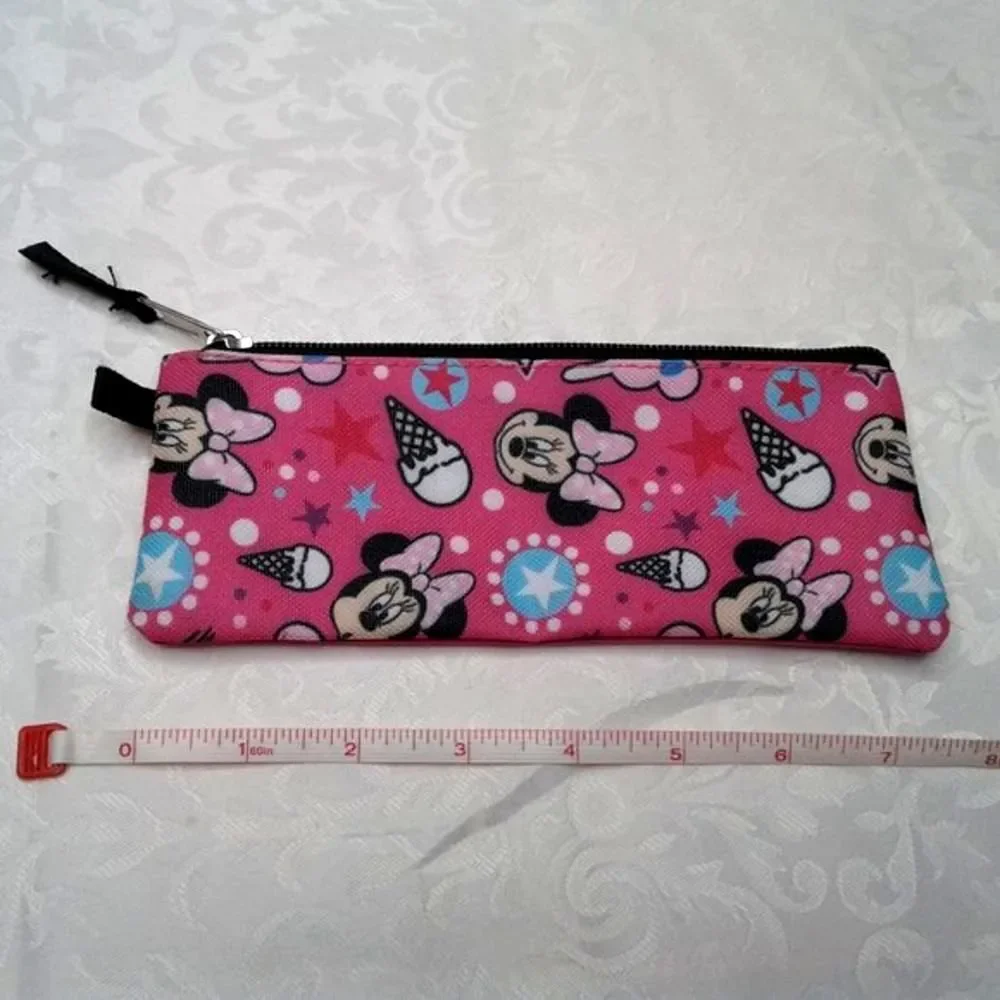 Minnie Mouse Bundle: Headband with Large Sequined Bow + Minnie Pink Pencil Case